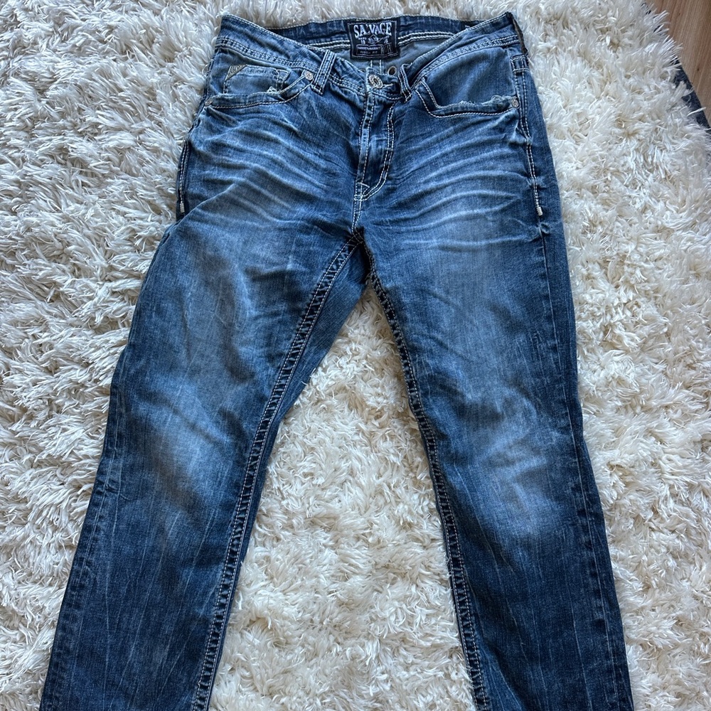 Salvage - BUCKLE Dark Blue Slim Jeans